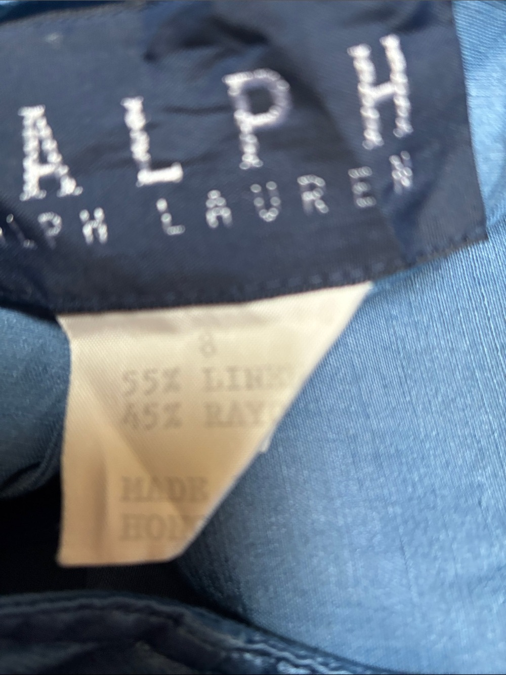 Ralph Lauren Blue Slip Dress summer sz 8 vintage - Picture 5 of 6